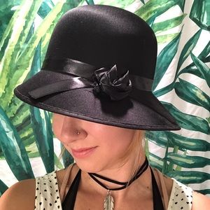 Black 1920s Flapper Hat Halloween Party Costume